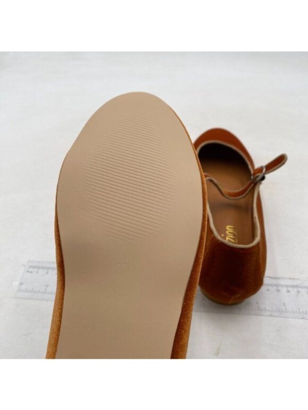 Pazzion Women's Cute Closed Round Toe Mary Jane Strap Buckled Goldenrod Shoes - Picture 6 of 8